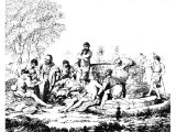 Joseph sold by his brothers (Engraving based on a picture by Silvio Manaigo)